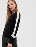 Noisy May Color Block Sweater-multi