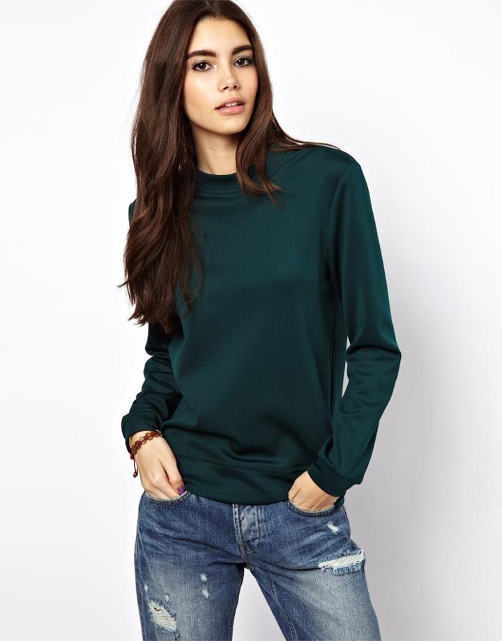 Asos Clean Sweatshirt In Neoprene
