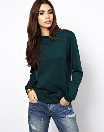Asos Clean Sweatshirt In Neoprene