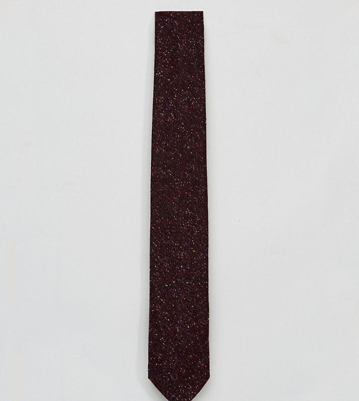 Heart & Dagger Tweed Tie - Red