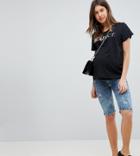 Supermom Maternity Denim Shorts - Blue