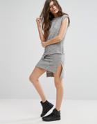 Nicce London Rib Mini Skirt - Gray
