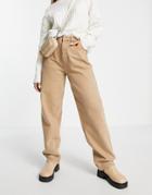 Asos Design 'super Slouchy' Mom Jeans In Tobacco-brown