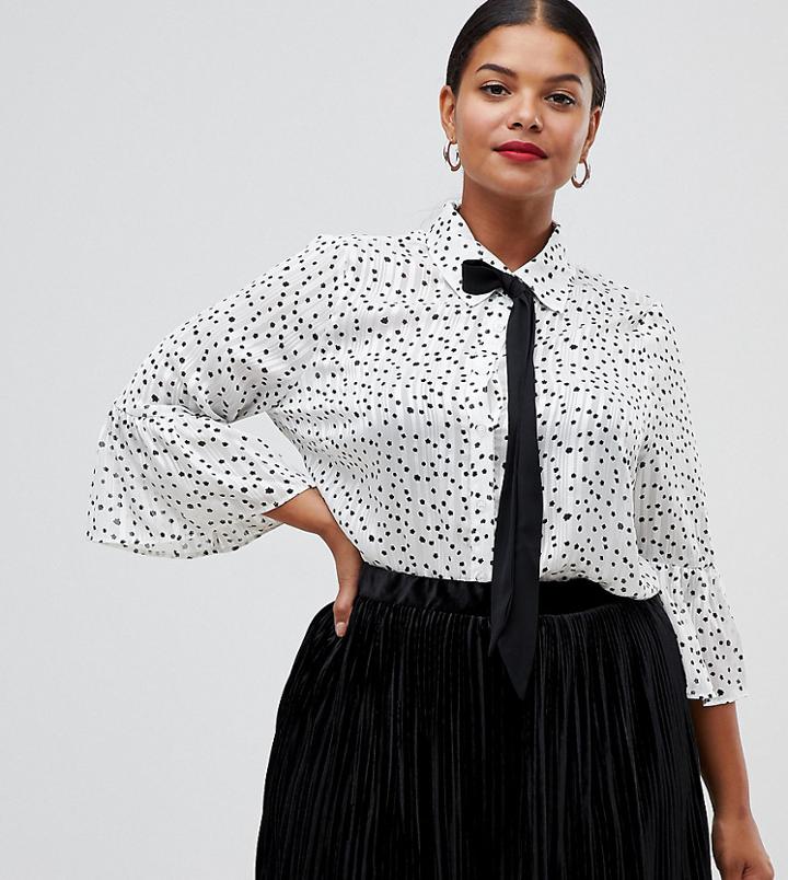 Lovedrobe Printed Pussybow Blouse - Multi