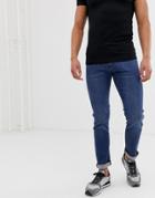 Armani Exchange J13 Stretch Slim Fit Jeans In Mid Blue Wash