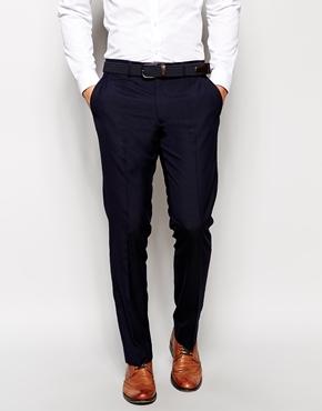 Asos Slim Fit Smart Pants In Navy - Navy