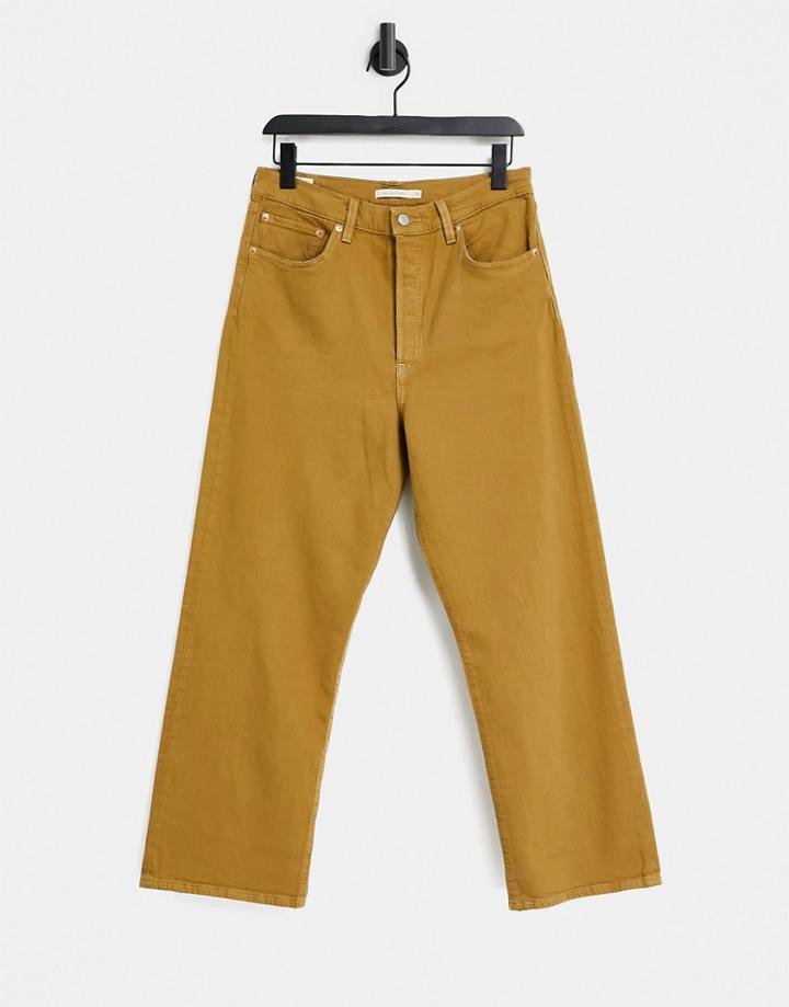 Levi's Ribcage Straight Ankle Jeans In Tan-neutral