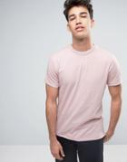 Threadbare Raw Edge T-shirt - Pink