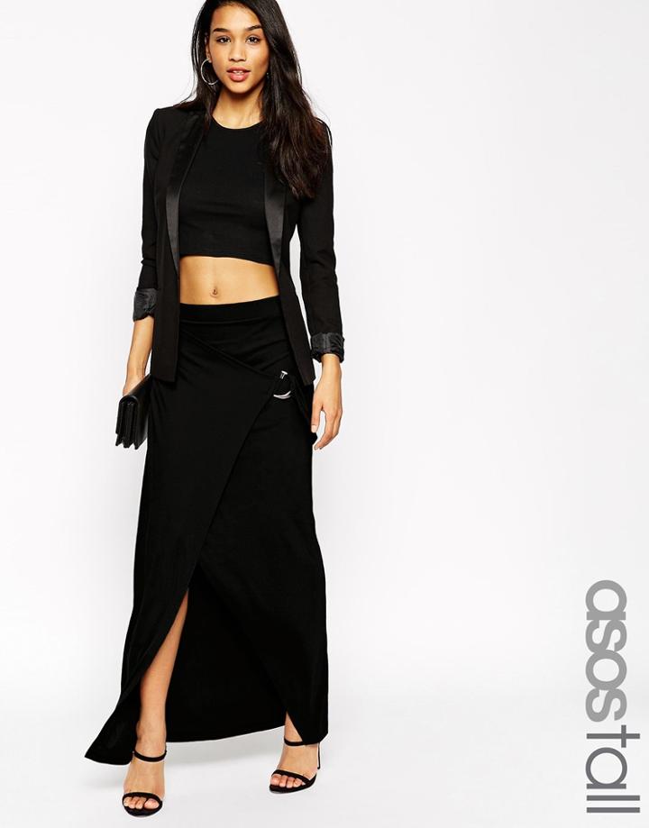 Asos Tall Maxi Skirt With D-ring - Black $19.00