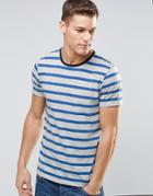 Esprit Striped Contrast Neckline T-shirt - Gray