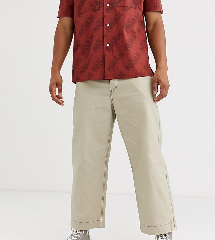 Noak Wide Leg Stone Pants In Stone