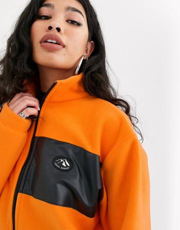 Local Heroes Relaxed Fleece Jacket Two-piece-orange