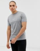 Fred Perry Embroidered Logo T-shirt In Gray - Gray