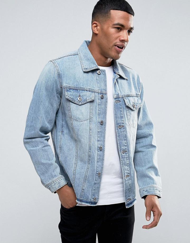 Diesel N-hill Denim Trucker Jacket - Blue