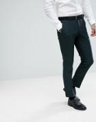 Selected Homme Skinny Suit Pants In Forest Green - Green