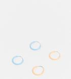 Kingsley Ryan X2 Pack Bright Enamel Hoops In Sterling Silver-multi