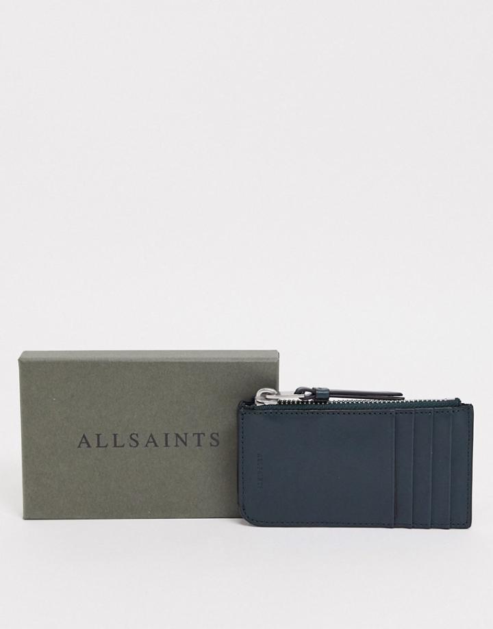 Allsaints Little Marlborough Card Holder In Dark Green
