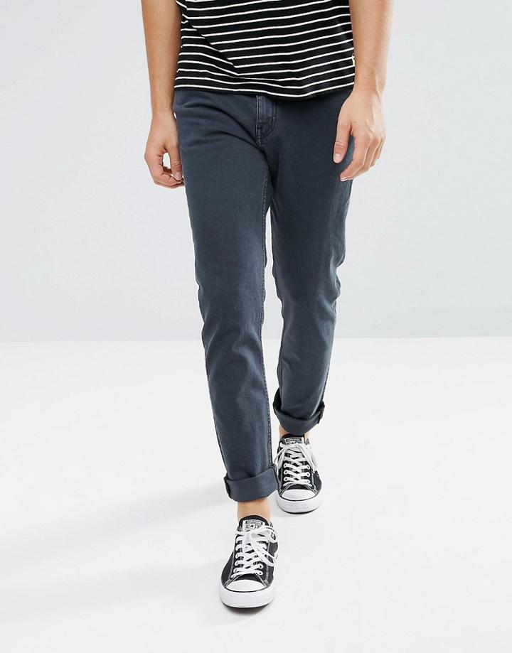 Weekday Sunday Tapered Fit Jean Loundness Blue Black Overdye - Black