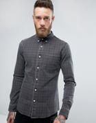 Asos Skinny Denim Check Shirt - Red