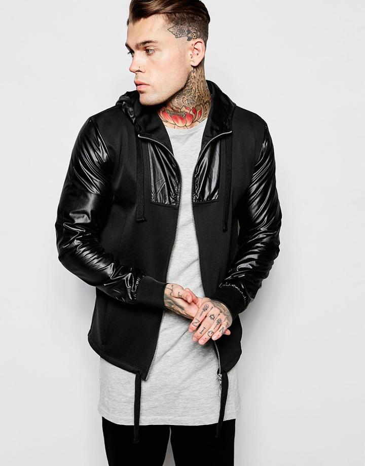 Criminal Damage Lux Jacket With Hood - Black