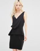 Y.a.s Elena Dress With Ruched Detail - Black