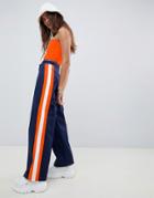 The Ragged Priest Pants With Side Stripe - Navy
