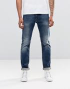Diesel Belther Slim Jeans 853r Mid Wash - Blue
