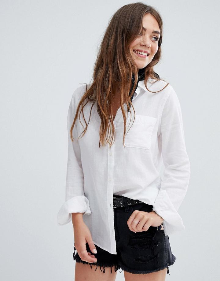 Hollister Boyfriend Shirt - White