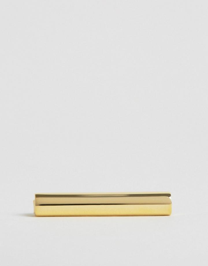 Asos Curved Tie Bar - Gold