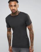 G-star Gunner T-shirt In Grandad Collar - Gray