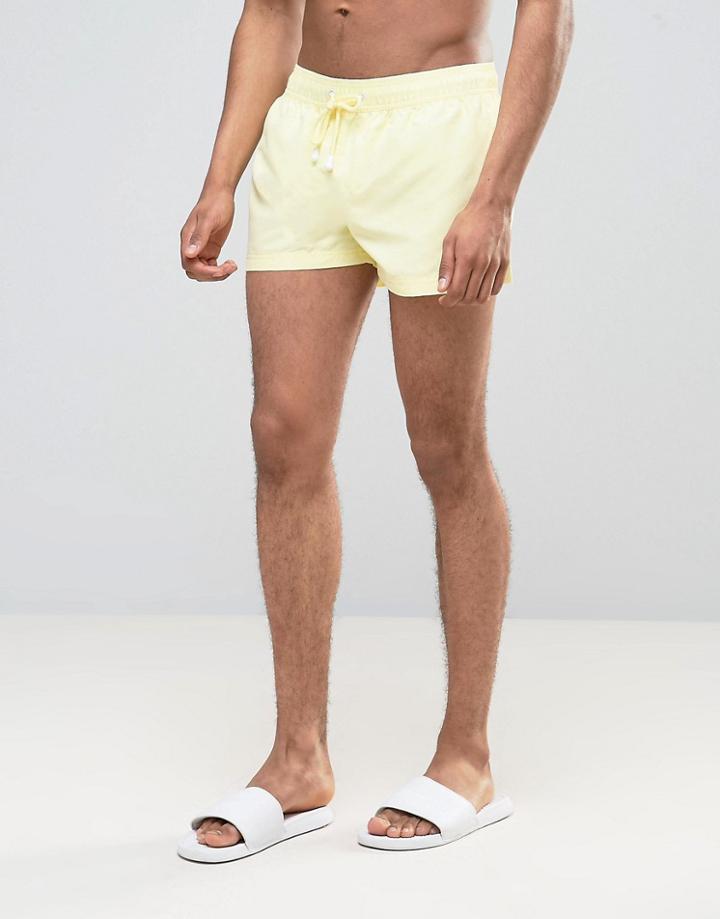 Ringspun Short Swim Shorts - Yellow