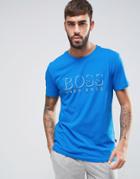 Boss By Hugo Boss Logo Lounge T-shirt In Regular Fit Blue - Blue