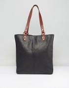 Selected Femme Smart Leather Bag - Black
