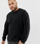 Asos Design Plus Sweatshirt In Black
