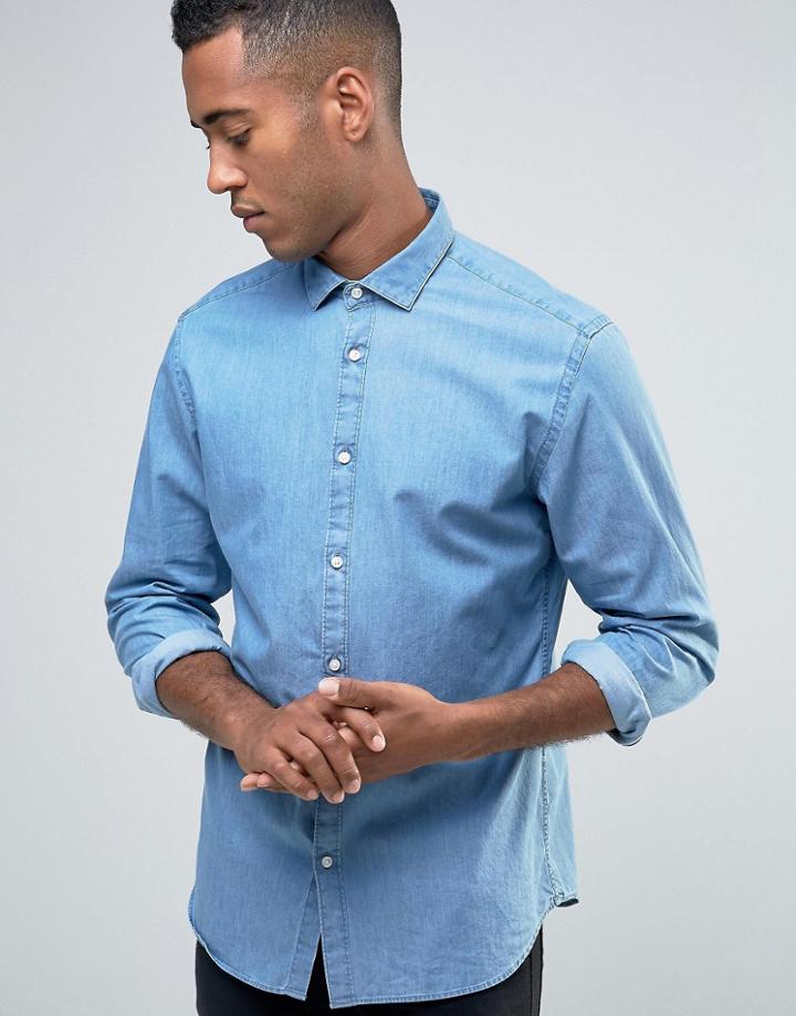 Jack & Jones Premium Chambray Shirt - Blue