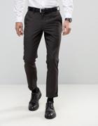 Burton Menswear Skinny Smart Trousers In Texture - Brown