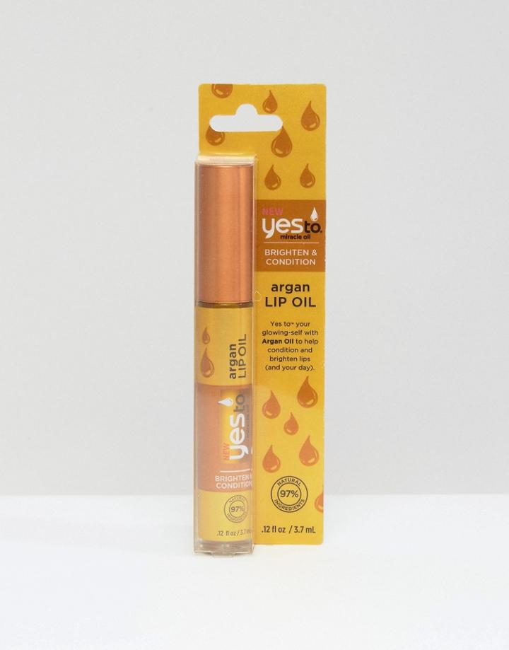 Asos Exclusive Yes To Argan Lip Oil 3.7ml - Clear