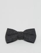 Asos Tweed Look Bow Tie - Gray