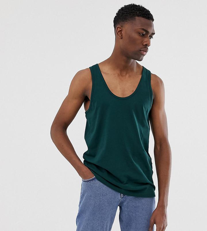 Asos Design Tall Organic Tank - Green