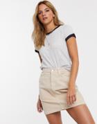 Brave Soul Claudia T Shirt With Contrast Rib