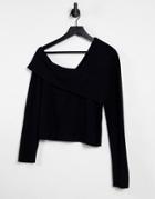 & Other Stories Cut Out Knitted Top In Black