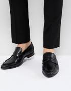 New Look Faux Leather Loafers In Black - Black