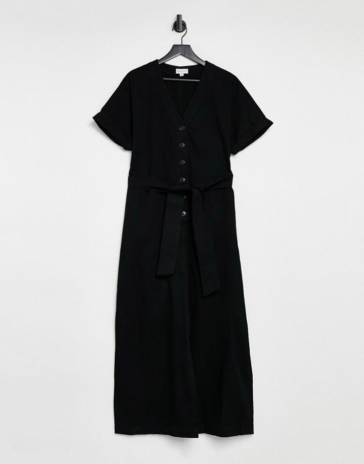 Warehouse Clean Jumpsuit In Black