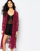 For Love And Lemons Sienna Kimono - Scarlet