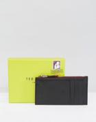 Ted Baker Cardholder In Leather With Zip - Black
