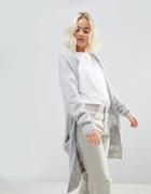 Selected Livana Mohair Wool Blend Long Cardigan - Gray