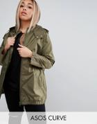 Asos Curve Pac-a-trench - Green