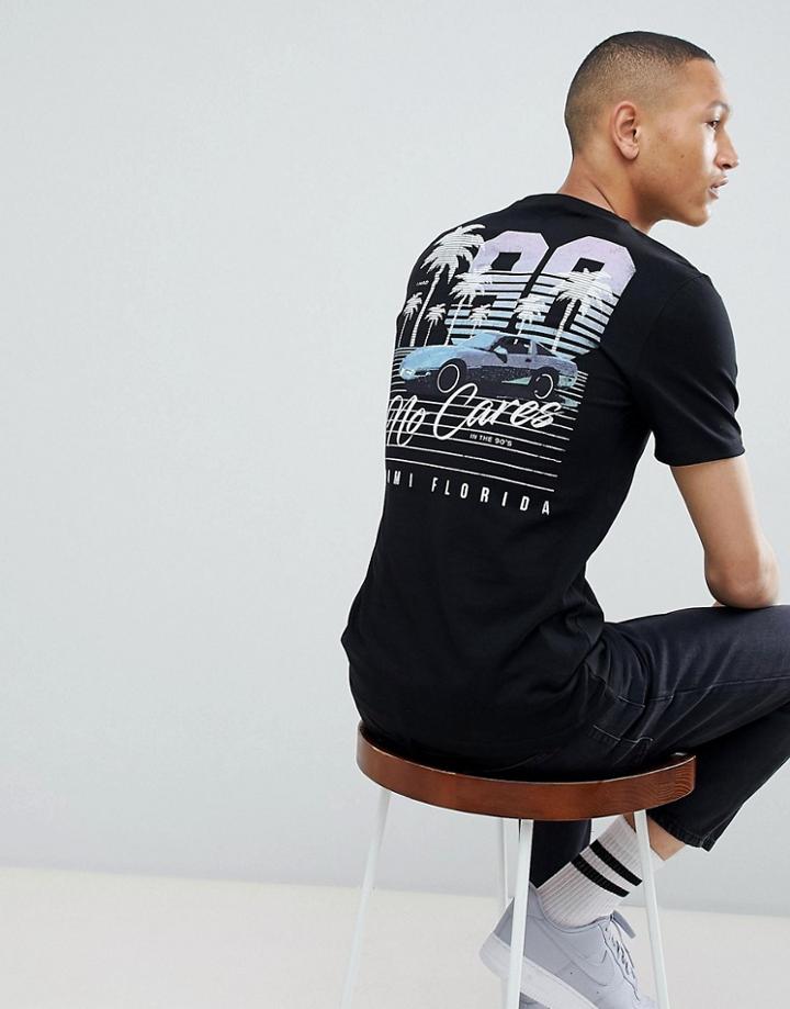 Only & Sons T-shirt With Printed Chest Graphic - Black