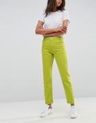 Asos Original Mom Jeans In Neon - Multi