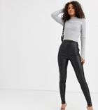Asos Design Tall Spray On Leather Look Pants